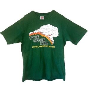 Vintage 94 Tyee Creek Fire Entiat Washington Stormy Lodge Firefighter T Shirt